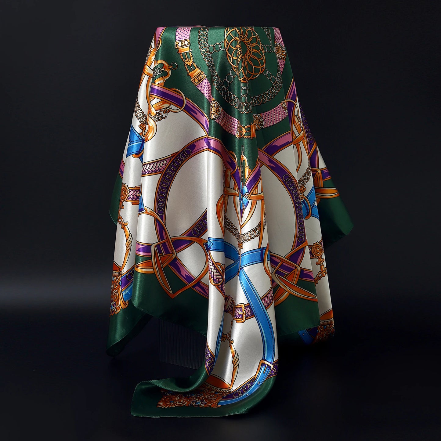 Luxury Brand Silk Scarf Fashion Foulard Satin Shawl Leopard 90*90cm Square Head Scarves Women Bandanna Pareo Headscarf - NamafadStore