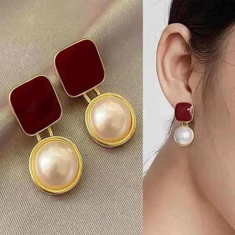 Korean Fashion Heart Drop Earrings For Women Jewelry 2025 Trending Creative Women's Earrings Ear Buckle Accessories Pendientes