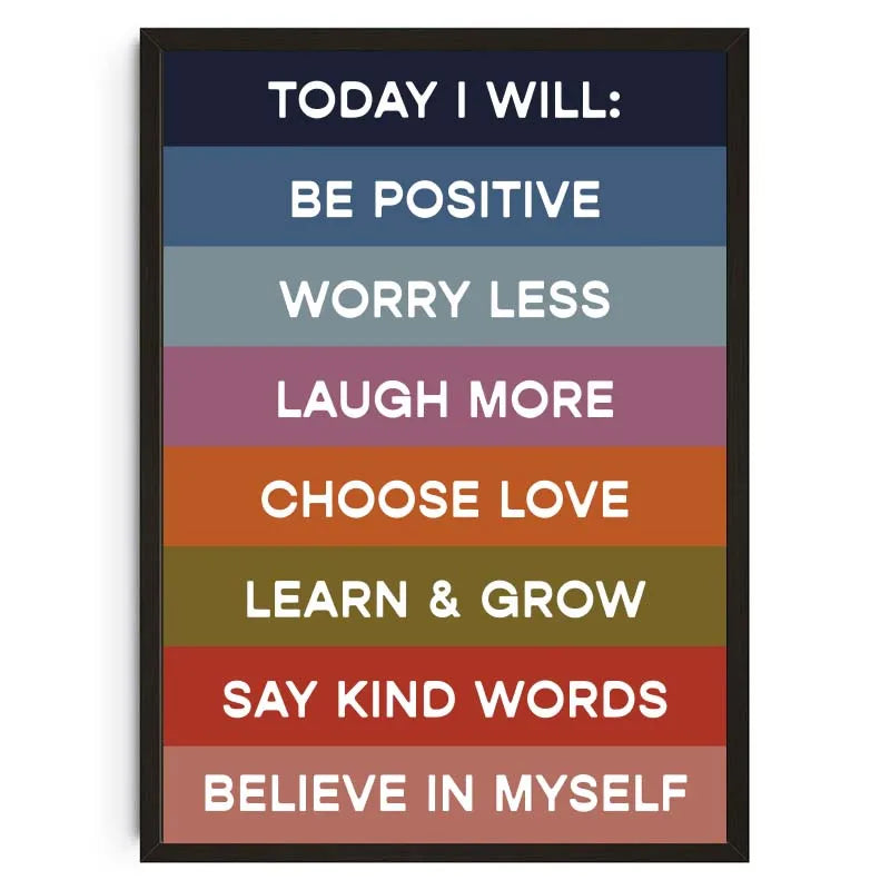 Be Kind to your mind Mental Health Psychology Wall Art Canvas Posters Quotes Prints Wall Picture for Therapy Office Decor