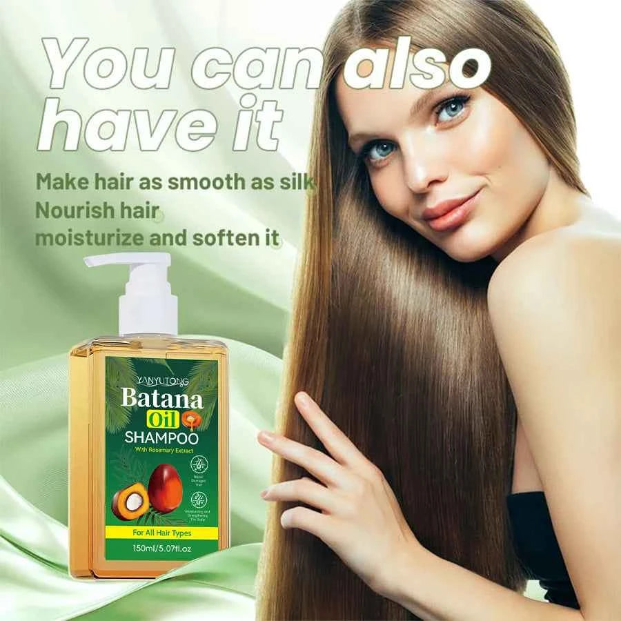 Organic Nourishing Batana Oil Shampoo & Conditioner Set for damaged hair, strengthens, prevents hair loss, and controls dandruff