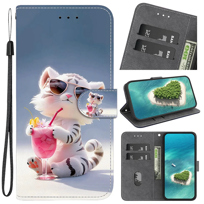 Leather Phone Case For iPhone 11 12 13 14 15 16 17 Pro Max XR 14 15 16 Plus 16e 17 Air Wallet Lanyard Cover