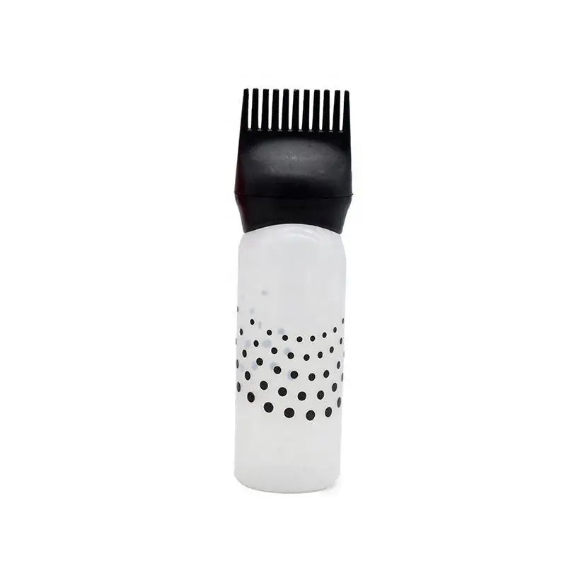160ml Refillable Hair Coloring Bottle Applicator Comb Plastic Dyeing Shampoo Hair Comb Bottle Salon Hair Coloring Tools Supplies