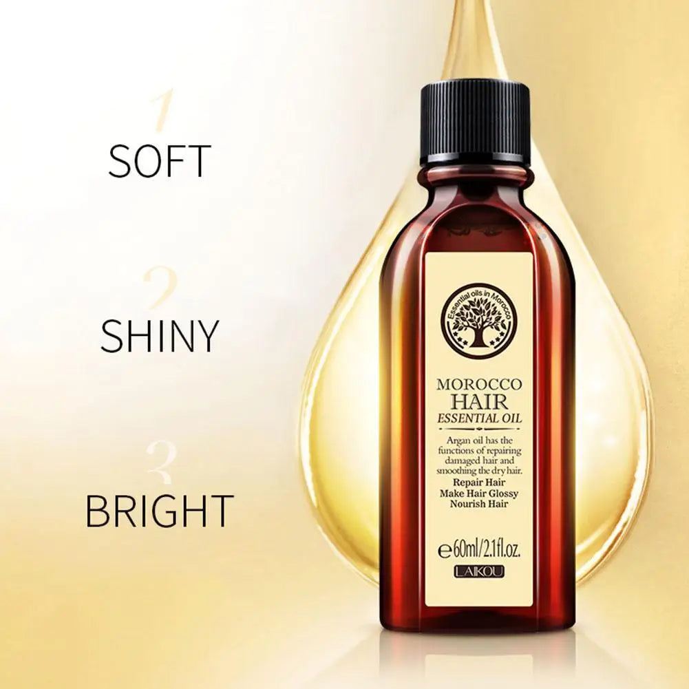 Moroccan Argan Oil Leave-In Treatment 50ml Anti-Frizz Hydrating Smoothing Hair Mask for Damaged Salon Care, Repair Dryness Split - NamafadStore