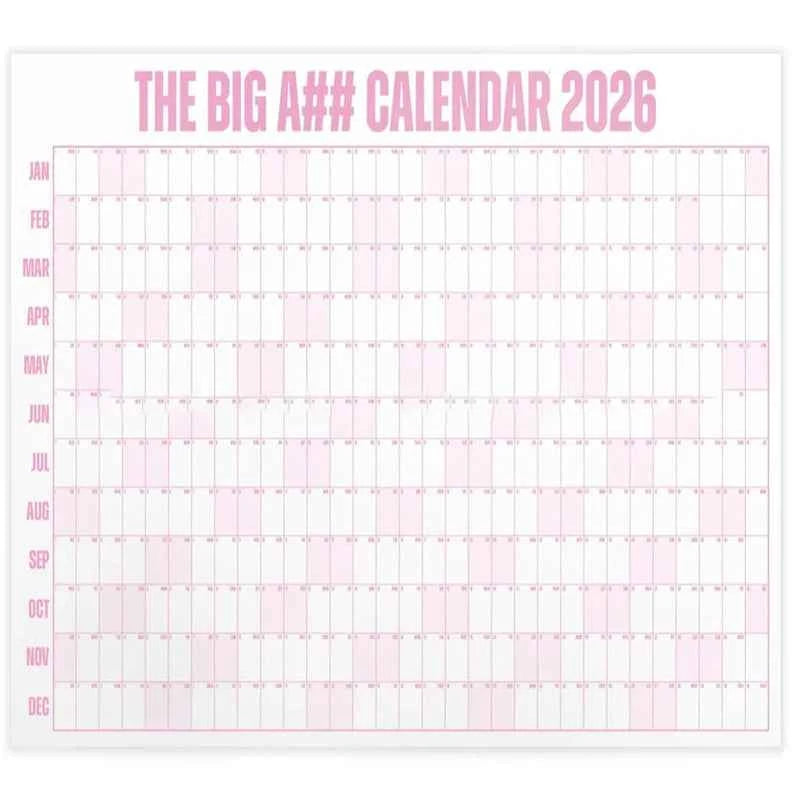 The Big A#Calendar 2026 Calendar Planner Sheet Schedule Sticker Planner Target 365 Days Planner Sheet To Do List Office Supplies