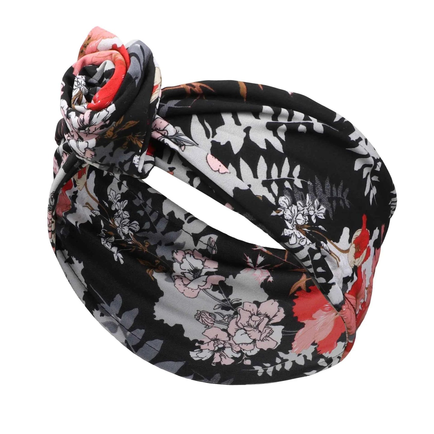 2022 New Fashion Women Folding Iron Wire Headband Bohemian Girl Cross Turban Bandanas Print Hairbands Hair Accessories