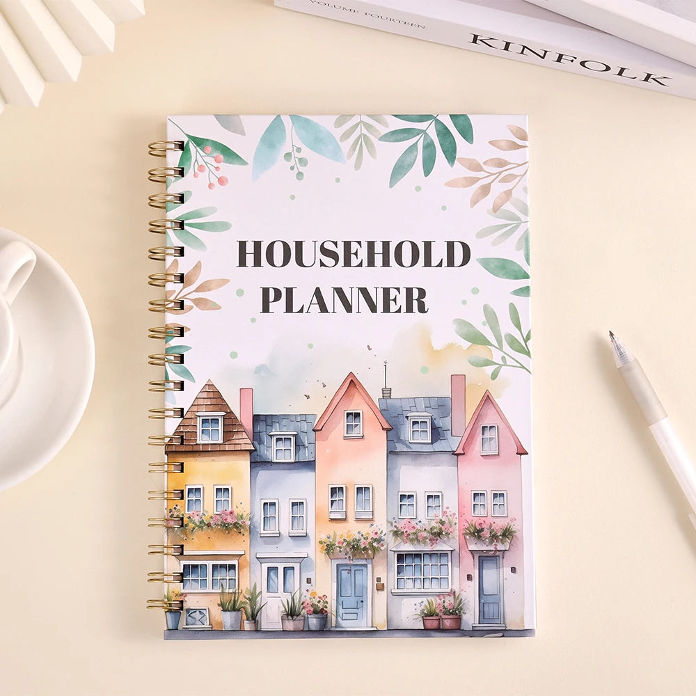 60-Sheet Undated Household Planner – Daily, Weekly & Monthly Cleaning Schedule