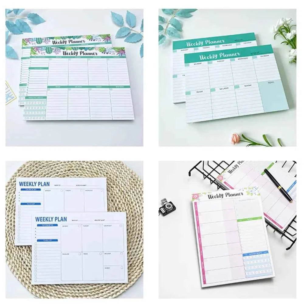 Wide To Do Planner Weekly Planning Notepad A5 Notebook Planner Schedules Weekly Meal Planner Pad Stationery Undated