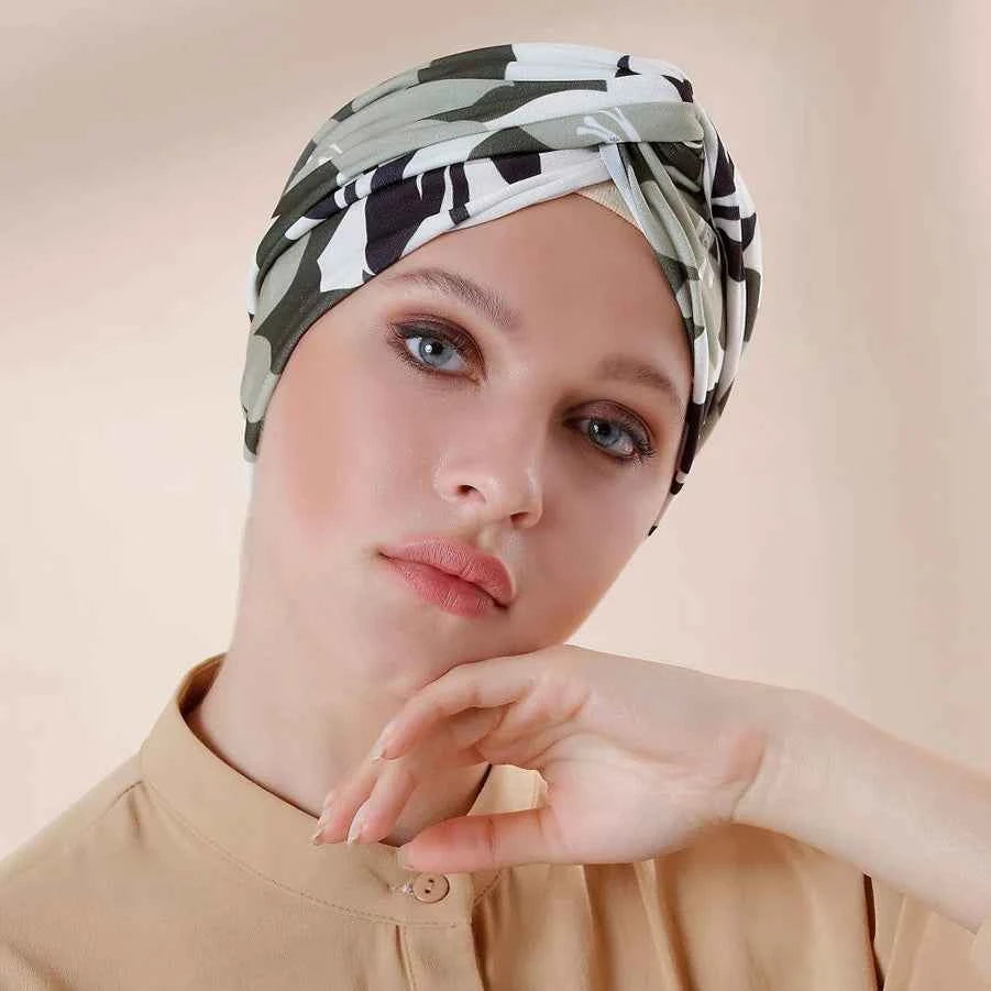 Colorful Muslim Inner Hijabs Women Islamic Muslim Hijab Instant Turban Cap For Ladies Stripe Leopard Print