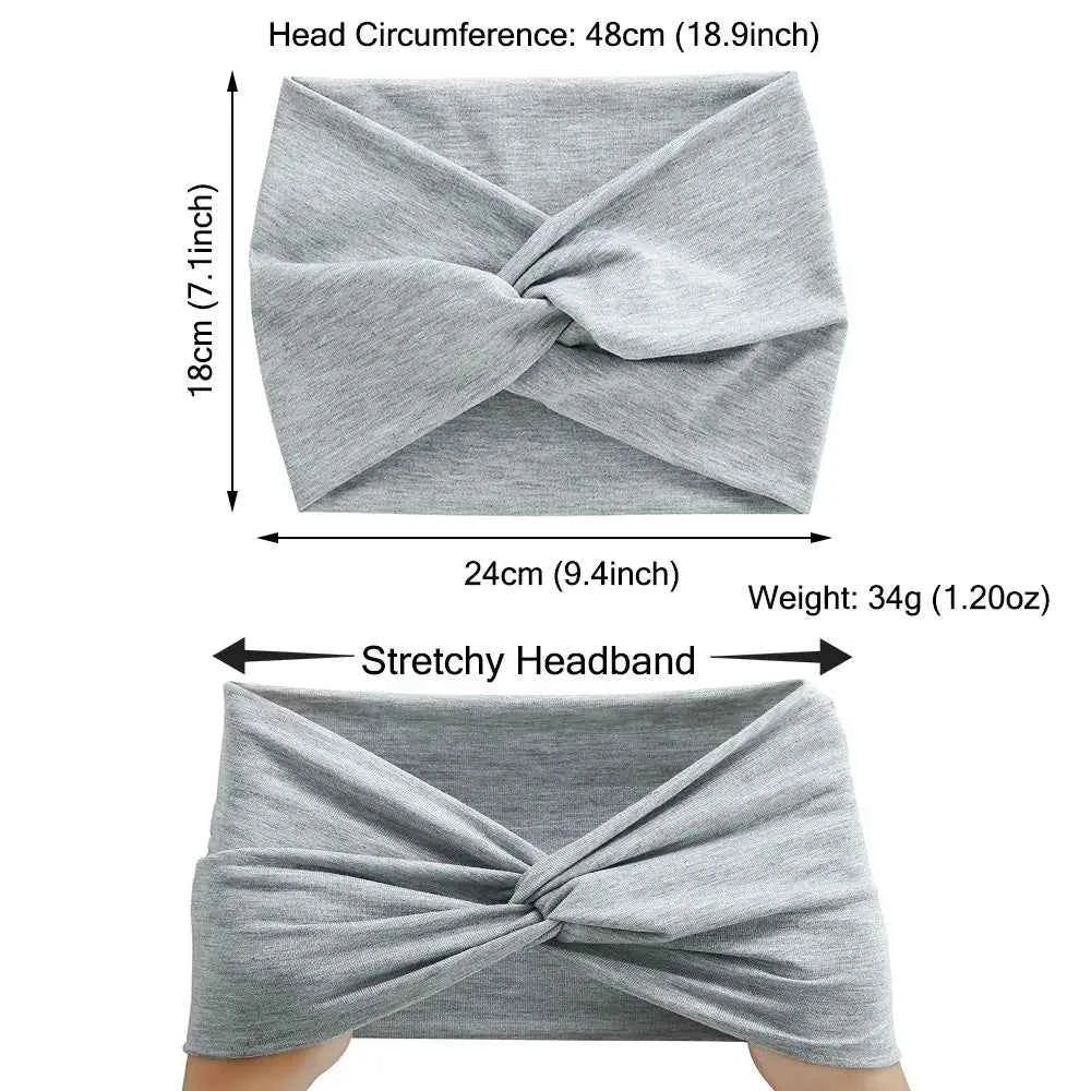 Extra Large Turban Workout Headband Wide Headbands for Women Fashion Yoga Hair Bands Boho Twisted Thick Hair Accessories