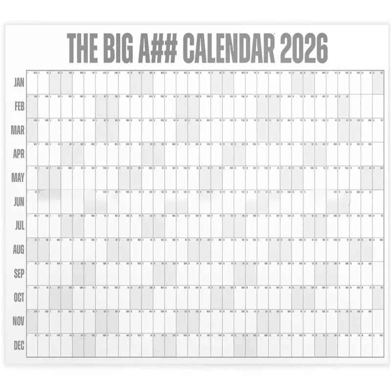 The Big A#Calendar 2026 Calendar Planner Sheet Schedule Sticker Planner Target 365 Days Planner Sheet To Do List Office Supplies