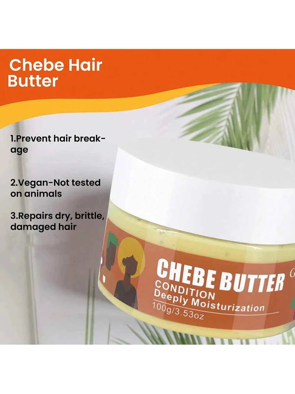 Chebe Butter Condition Chebe Powder Strengthen For All Hair Types Hair Follicle Healthy Hair Butter for Dry Hair Bald Spots
