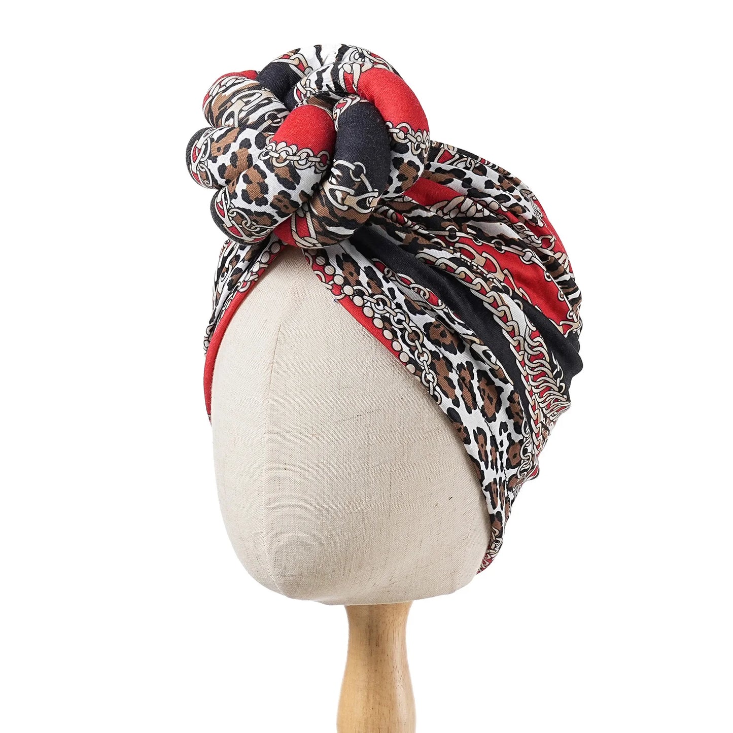 New African Turban for Women Large Flower Stretch Turban Headwrap Beanie Hat Ladies Turbante Mujer Bandanas Chemo Cap Head Cover - NamafadStore