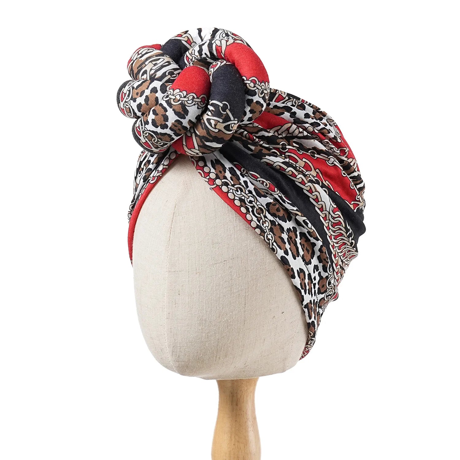 New African Turban for Women Large Flower Stretch Turban Headwrap Beanie Hat Ladies Turbante Mujer Bandanas Chemo Cap Head Cover - NamafadStore