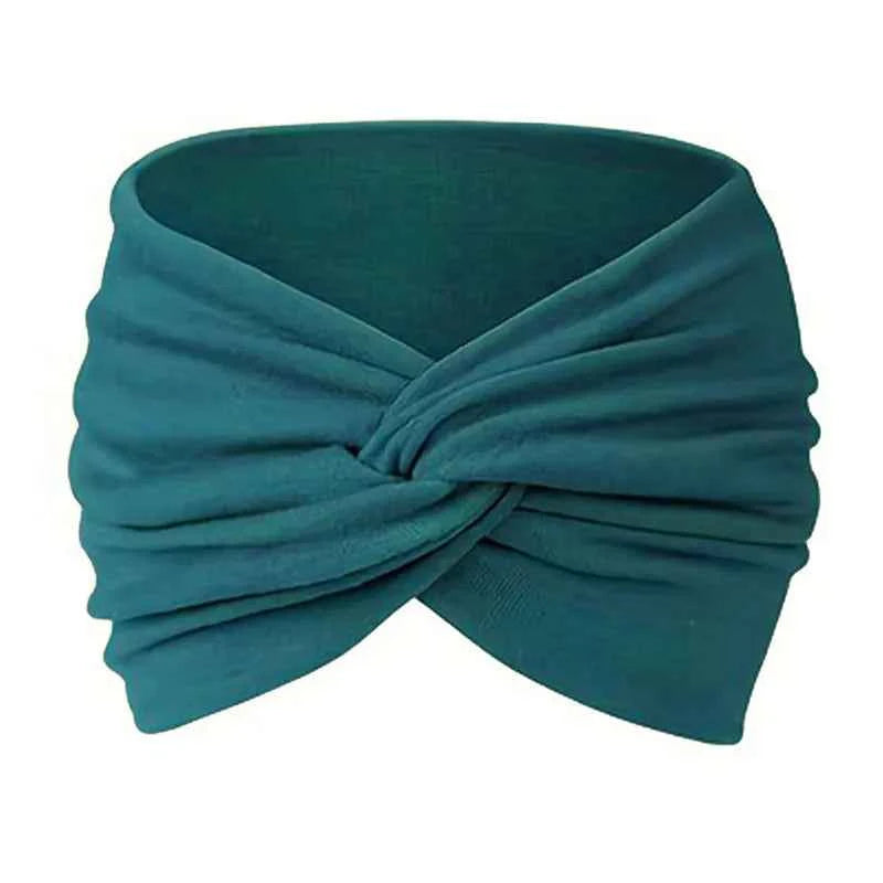 Women Headbands African Wide Hair Wrap Turban Twist Headband for Women Large Sport Workout Stretch Non-slip Big Hair Bands