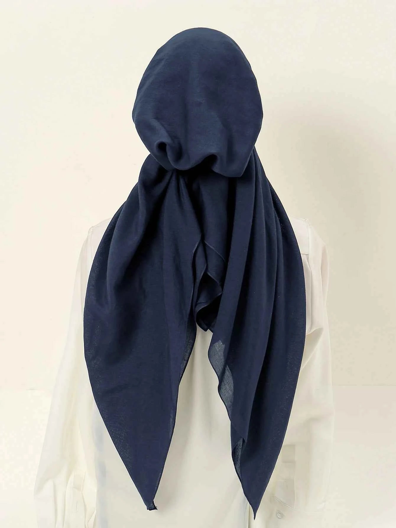 Instant Turban Scarf Muslim Women Hijab Senior Hot Fix Headband Soft Plain Elastic Bonnet Thin Breathable Night Cap Wraps