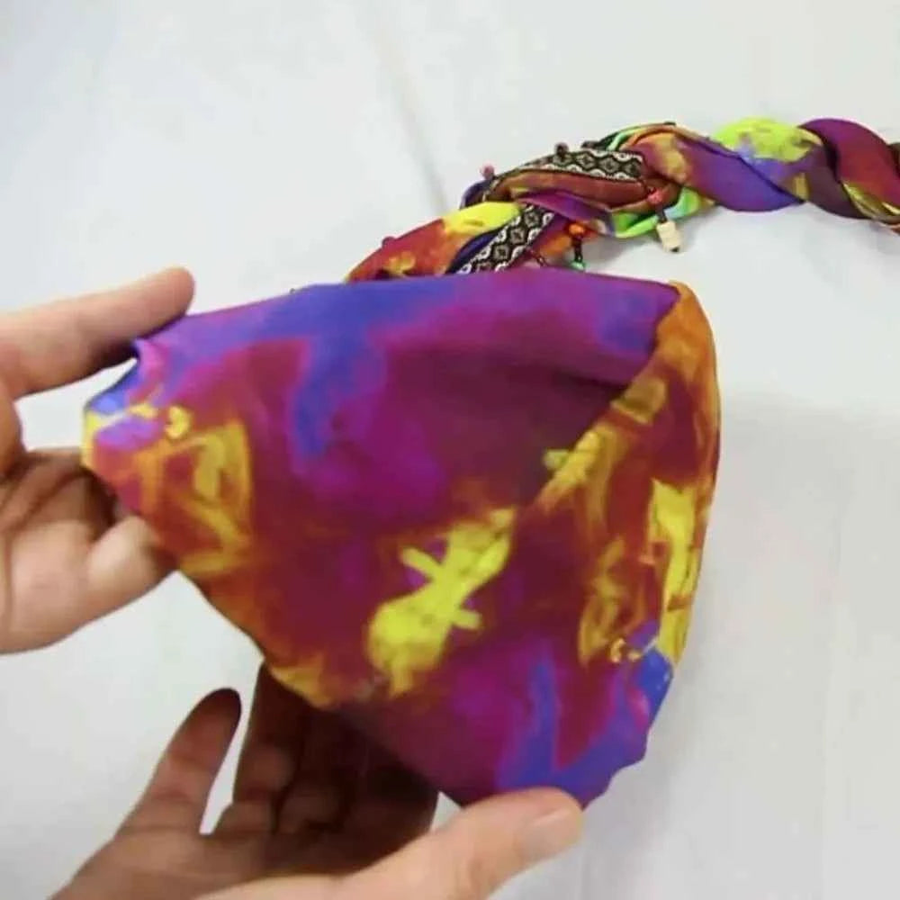Bonnet Hat Elastic Colorful Beaded Headscarf Breathable Hijab Pre-tie Head Wraps Dome Indian Style Jacquard Pullover Cap Gifts