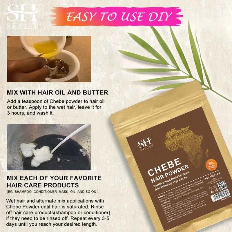 100% Natural Chebe Powder Nourishing Hair Care Mask Chebe Hair Powder Anti Hair Break Dryness Hair Powder Promote Healthy Hair