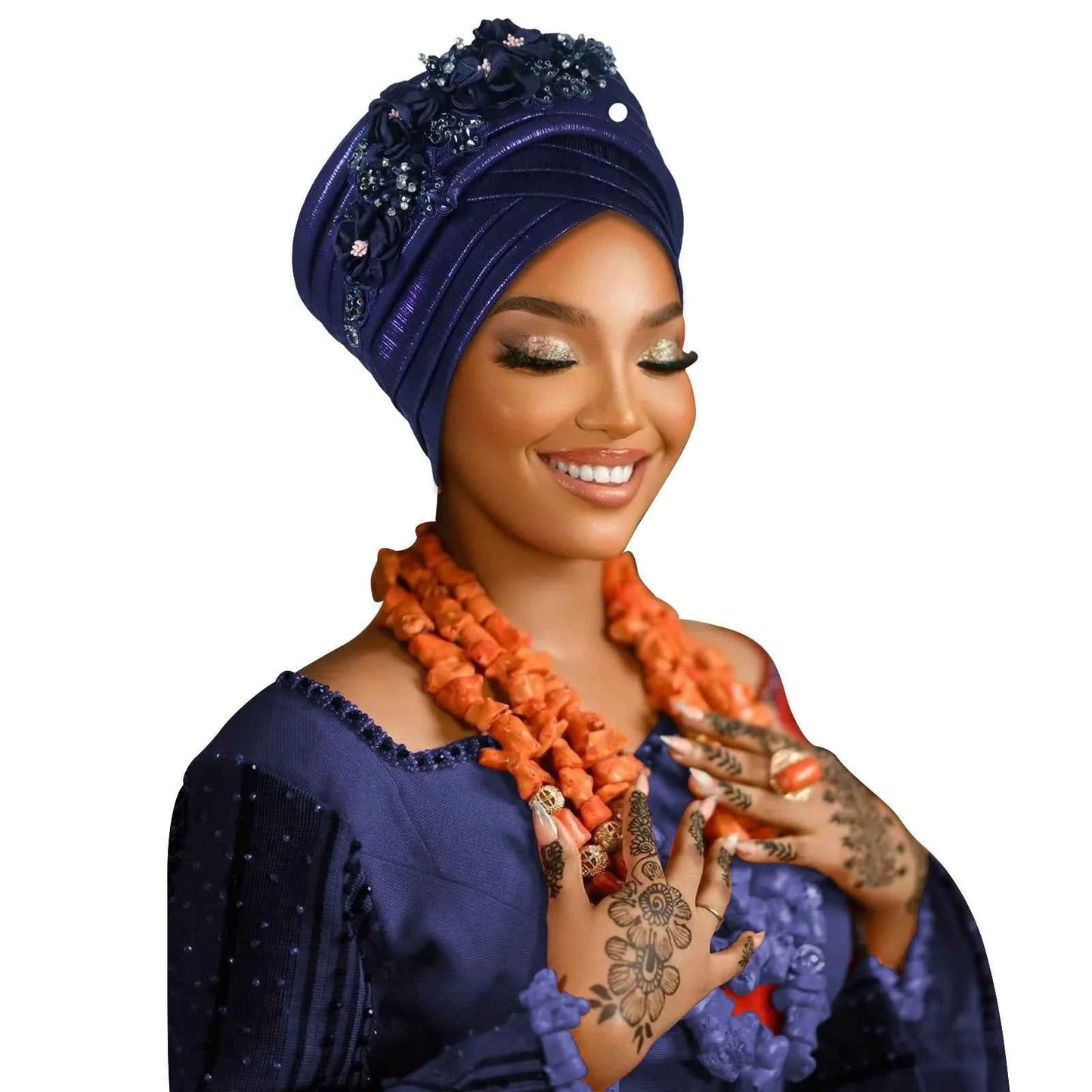 Fashion Women African Turban Cap Lady Head Wraps Nigeria Wedding Auto Gele Headtie Party Headgear Headwear Hat Outfits