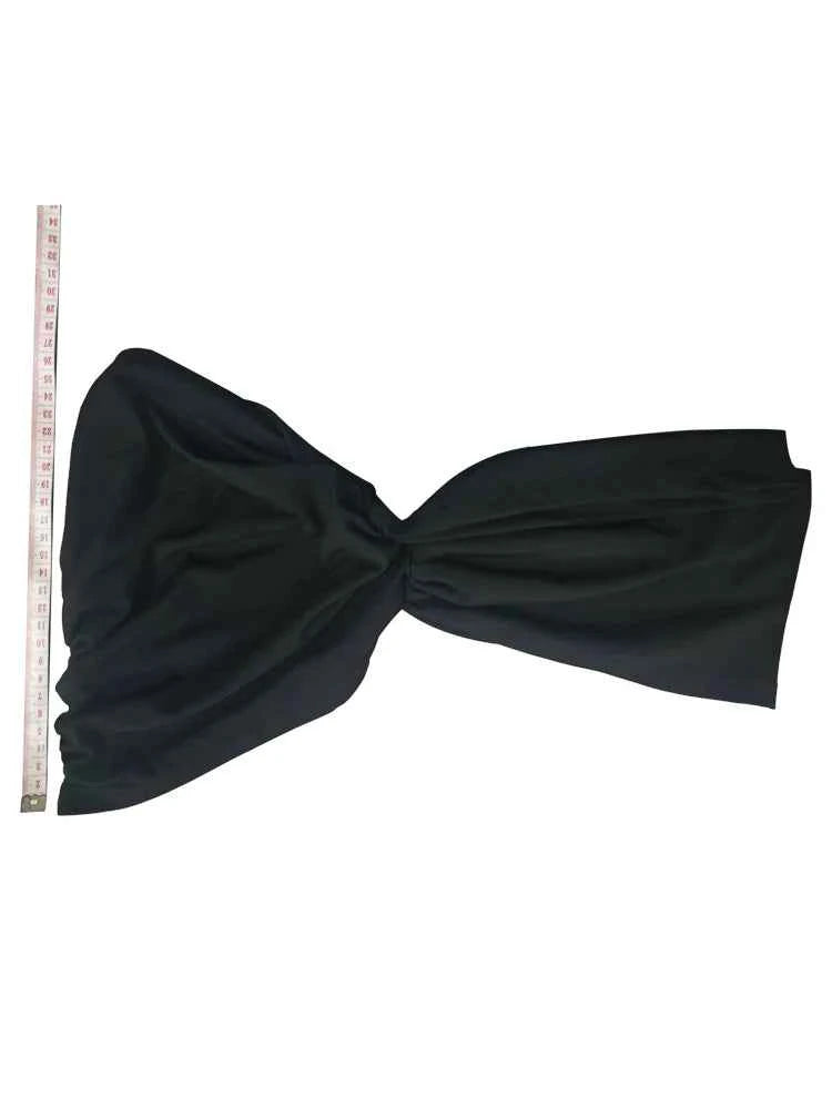 Solid Color Threaded Headscarf Wrapped Design With High Elasticity Suitable For Various Head Circumferences