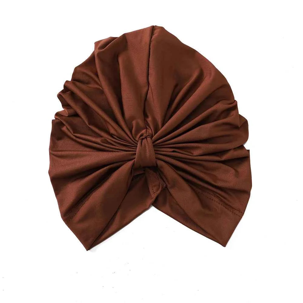 Muslim Instant Turban Pure Color Stretch Inner Hat Hijabs For Caps Ready To Wear Women Head Scarf Under Bonnet