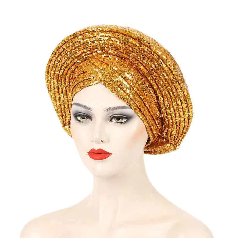Trendy Women’s Turban Hat – Fashion Muslim Hijab & Auto Gele Head Wrap