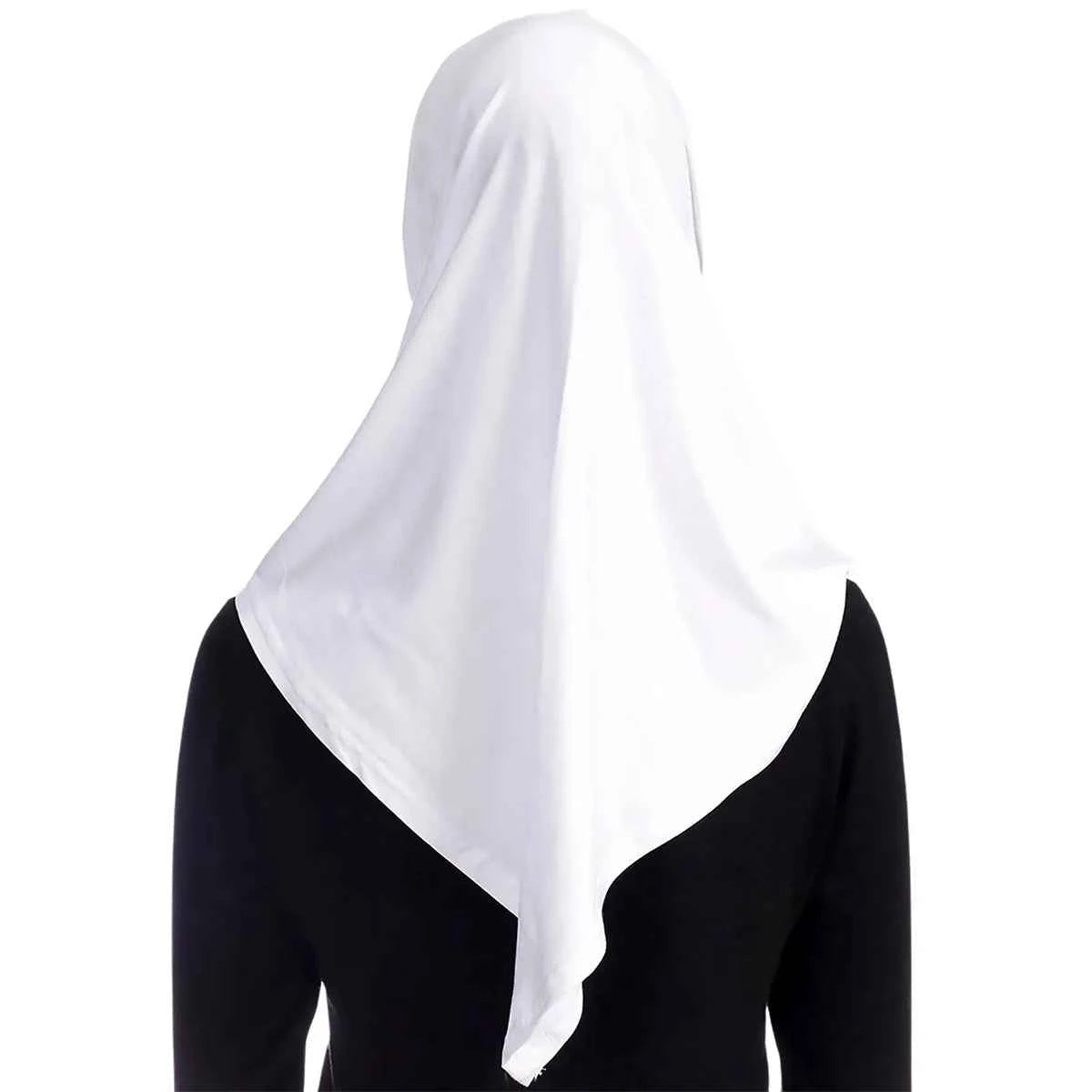 New Ready To Go wear Instant Hijab for Women Solid Color Hemp Headscarf Neck Cover Sports Hijabs Pinless Islam Shawls and Wraps