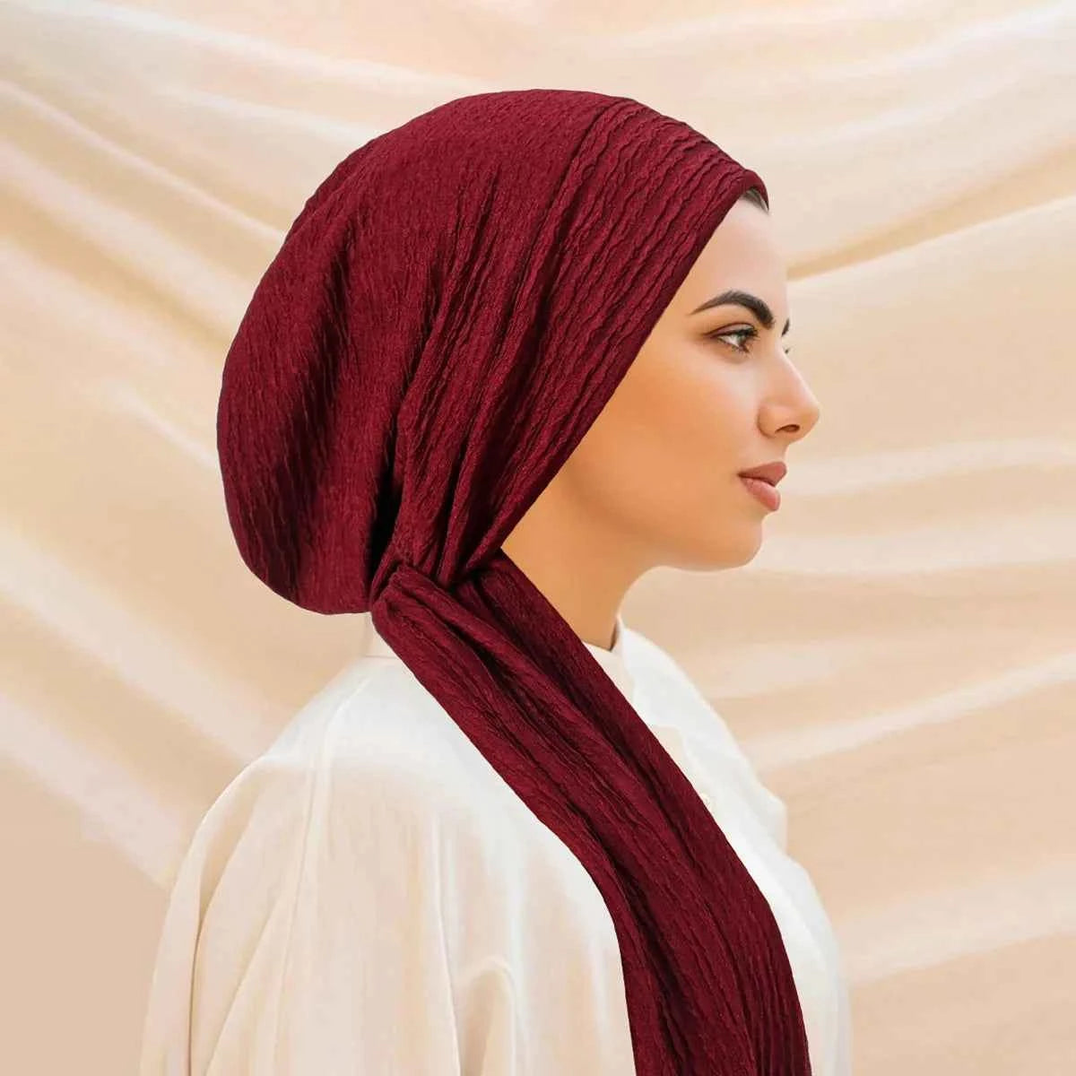 Luxury Spring knot Turban Hat for Women Beanie Chemo Cap Muslim Headscarf Wraps Elegant Women Hair Cover Cap Bandana Headwear