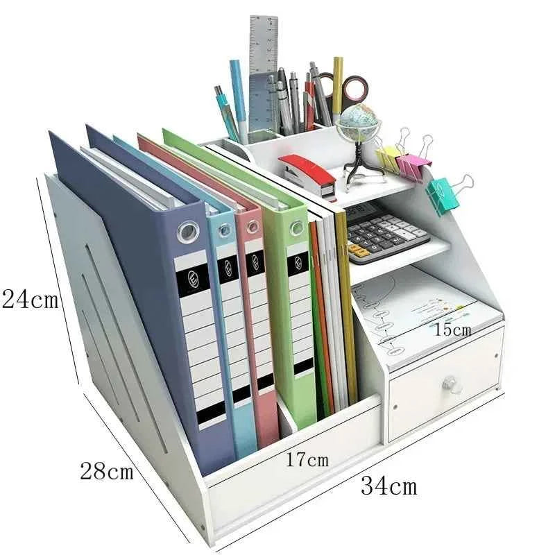 Magazine Holder Newspaper Rack Stationery Storage Box Desk Organizer for Document Letter File Tray Home Office School Supplies