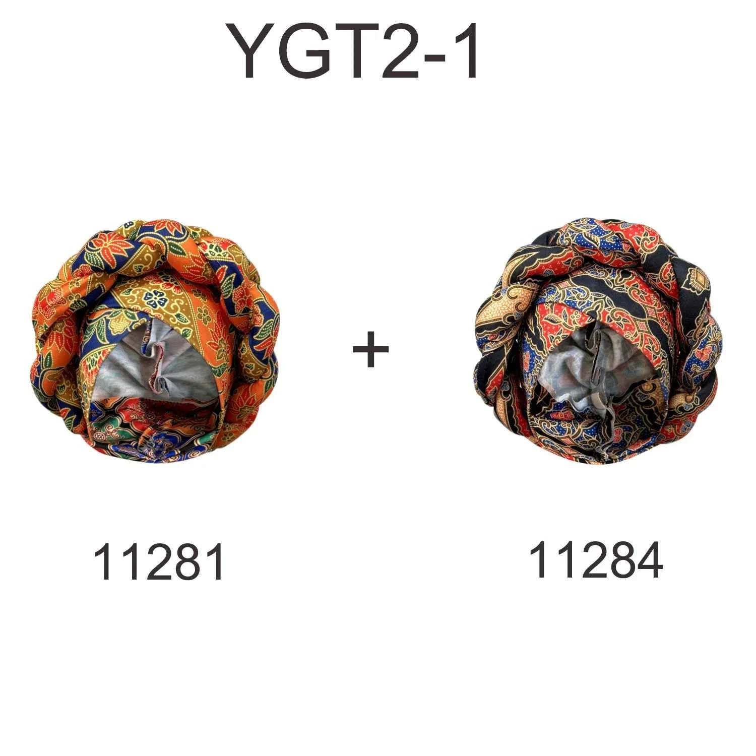 2Pcs Set African Headtie Big Braid Turban Cap For Women Nigeria Female Wraps Lady Fashion Headgear Turbante Mujer
