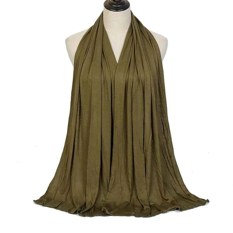 Premium Modal Cotton Jersey Hijab Scarf Muslim Long Shawl Women Plain Soft Turban Tie Head Wraps Africa Female Headband 170x60cm