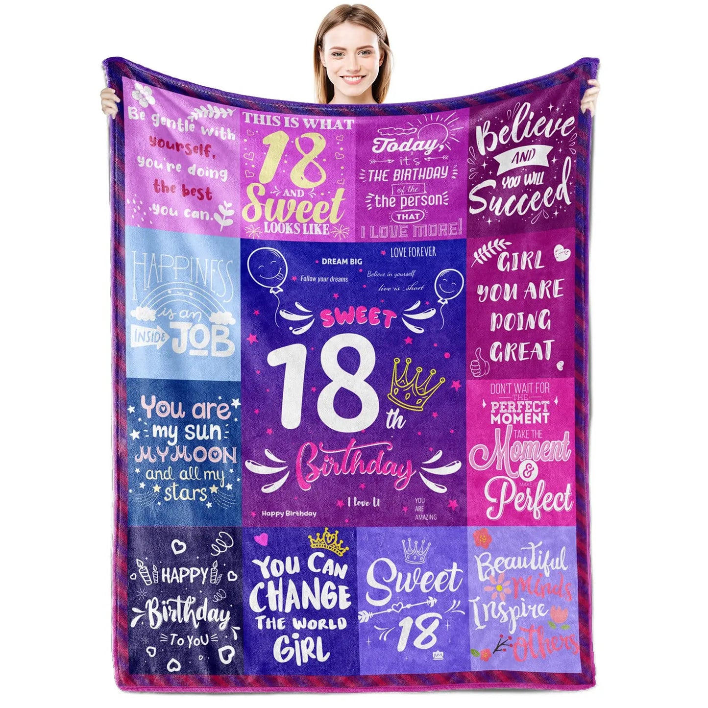 18th Birthday Gift Blanket for Girls – Daughter, Sister & Bestie