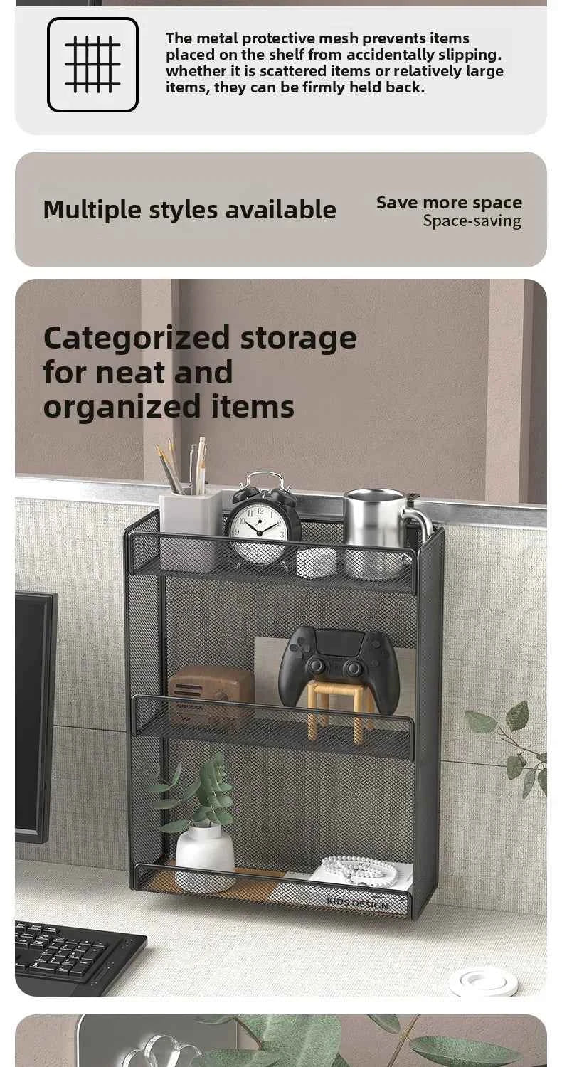 5 Pocket Mesh Hanging Wall File Organizer, Wall Mounted Mail Paper Document Folder Holder,Magazine Rack for Office Home School.