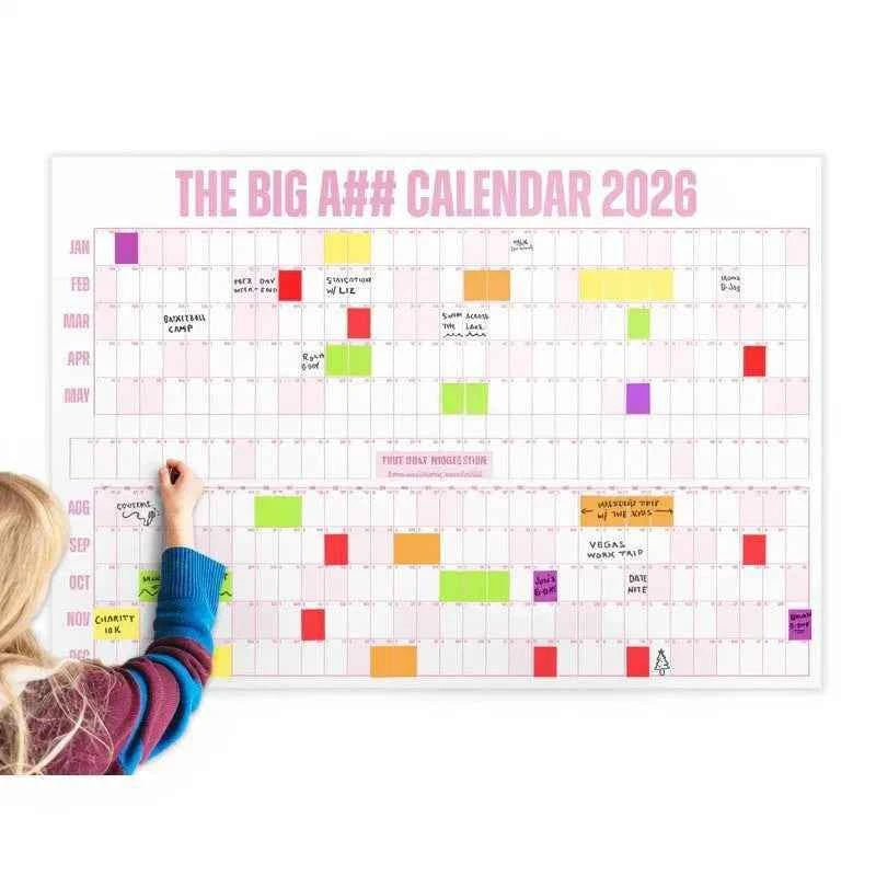 The Big A#Calendar 2026 Calendar Planner Sheet Schedule Sticker Planner Target 365 Days Planner Sheet To Do List Office Supplies