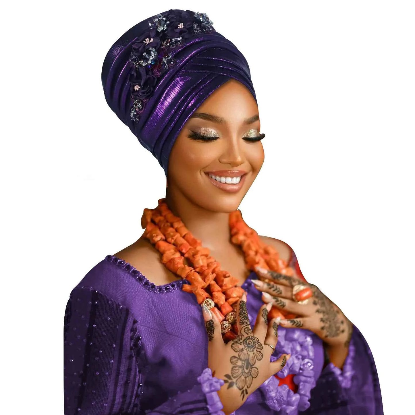 Fashion Women African Turban Cap Lady Head Wraps Nigeria Wedding Auto Gele Headtie Party Headgear Headwear Hat Outfits