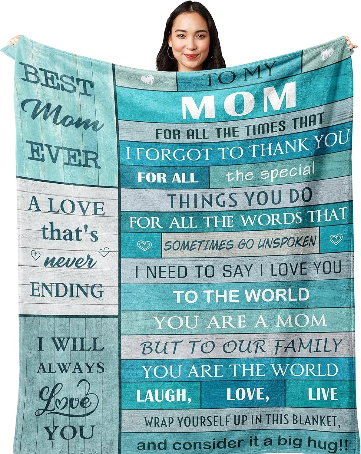 Best Mom Ever Blanket – “Remember I Love You Mum” Gift for Mom