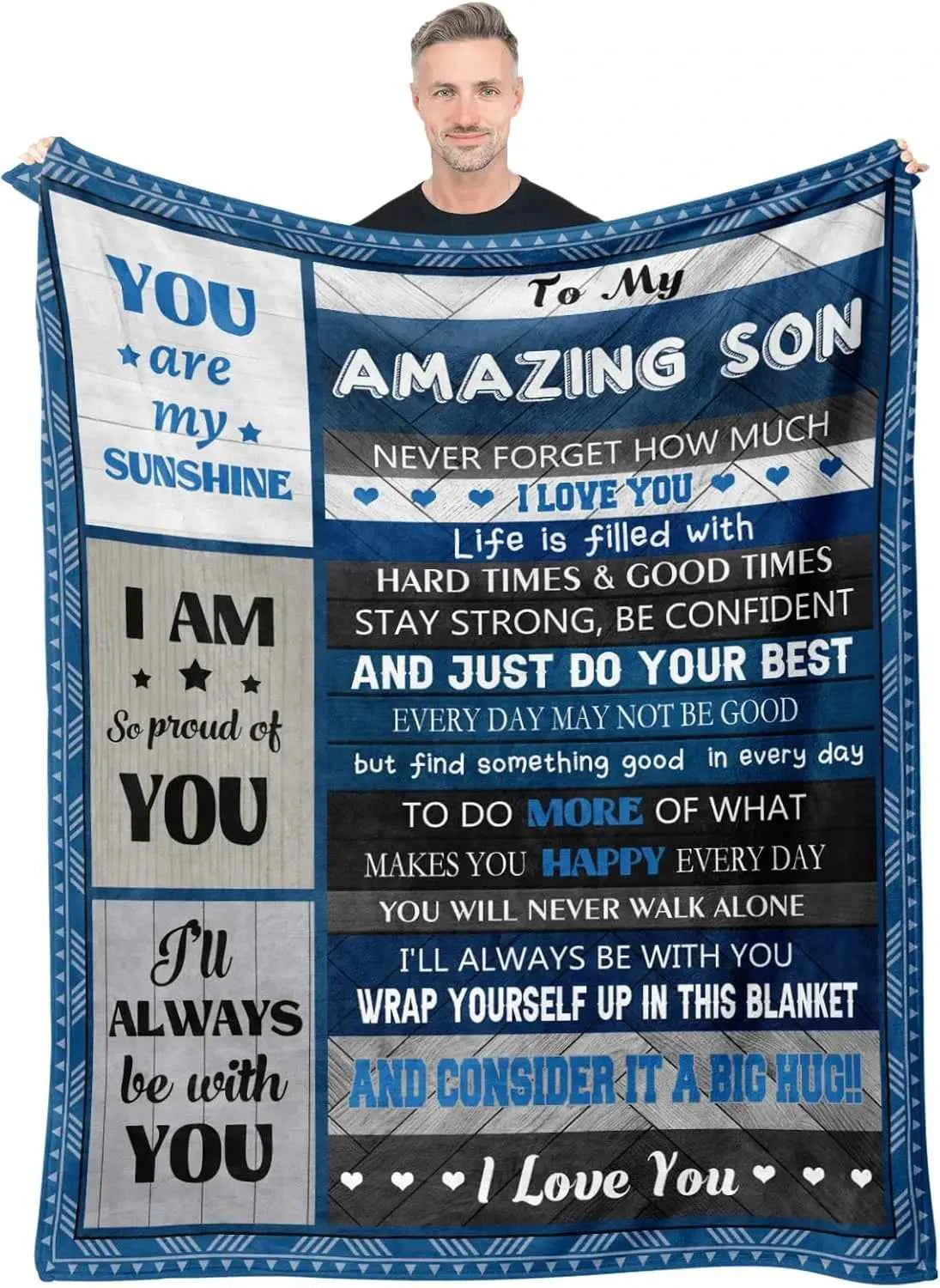 Goddaughter Gifts from Godmother Godfather Godparents for Godson Baptism Gifts for Girl  Boys First 1st Gifts Blanket 60''x50''