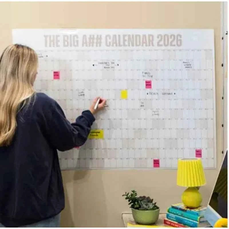 The Big A#Calendar 2026 Calendar Planner Sheet Schedule Sticker Planner Target 365 Days Planner Sheet To Do List Office Supplies