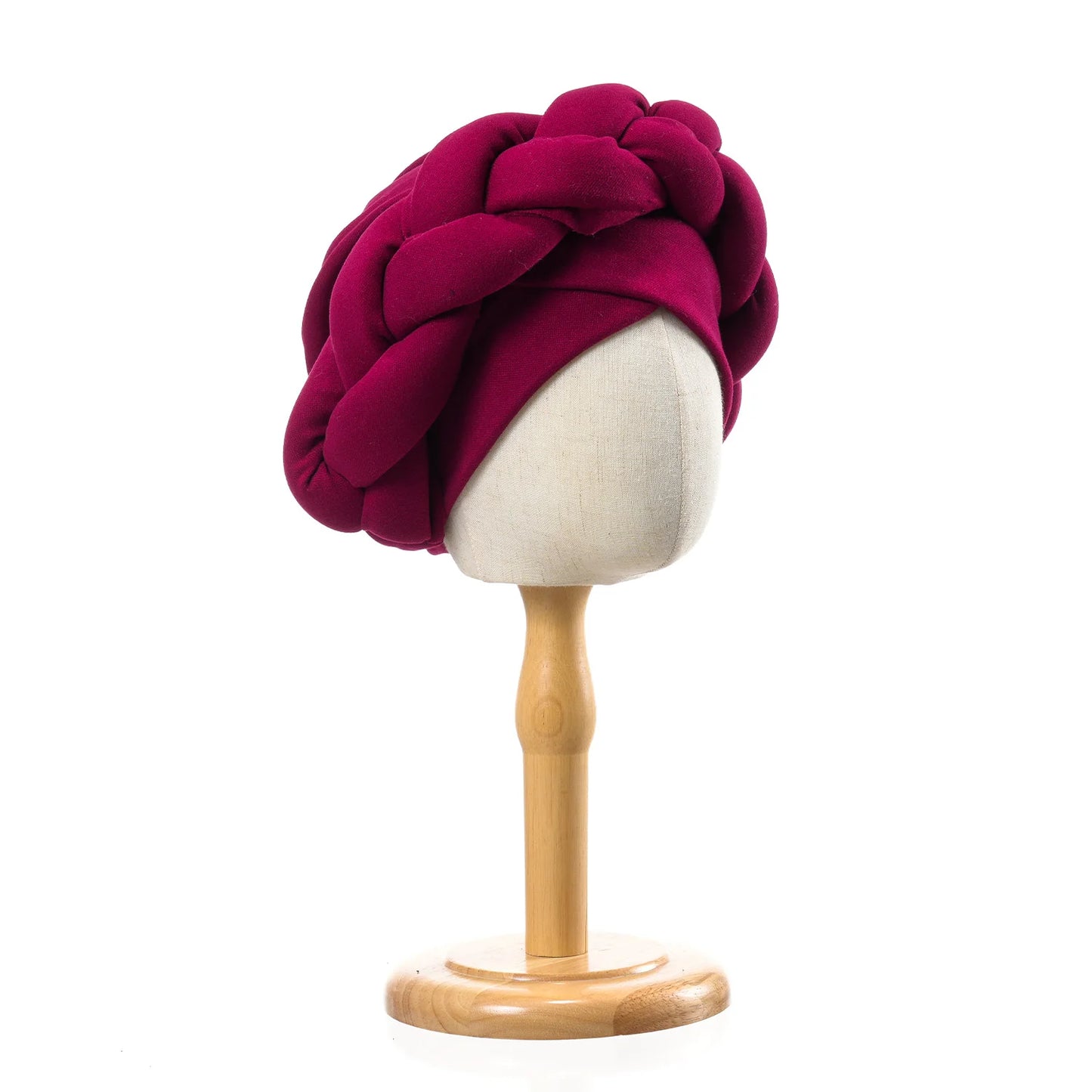 2024 New Exaggerated Braids Turban Cap for Women African Wedding Party Headwear Hats Bonnets Headband Hat Hijab Cap - NamafadStore