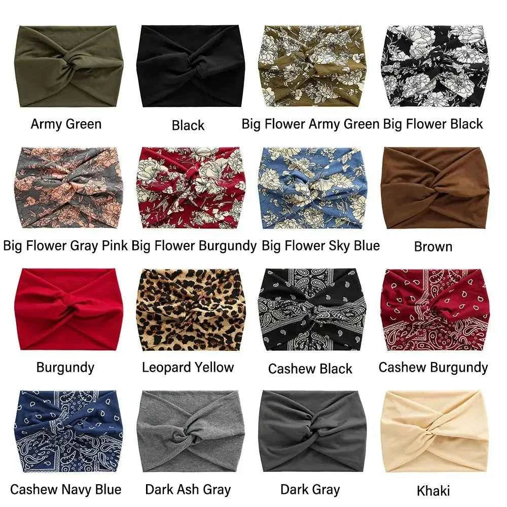 Extra Large Turban Workout Headband Wide Headbands for Women Fashion Yoga Hair Bands Boho Twisted Thick Hair Accessories