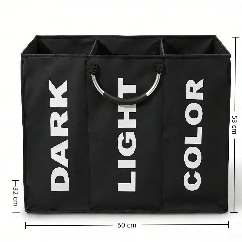 Foldable Waterproof Laundry Hamper – 1, 2 & 3 Compartment Clothes Sorter