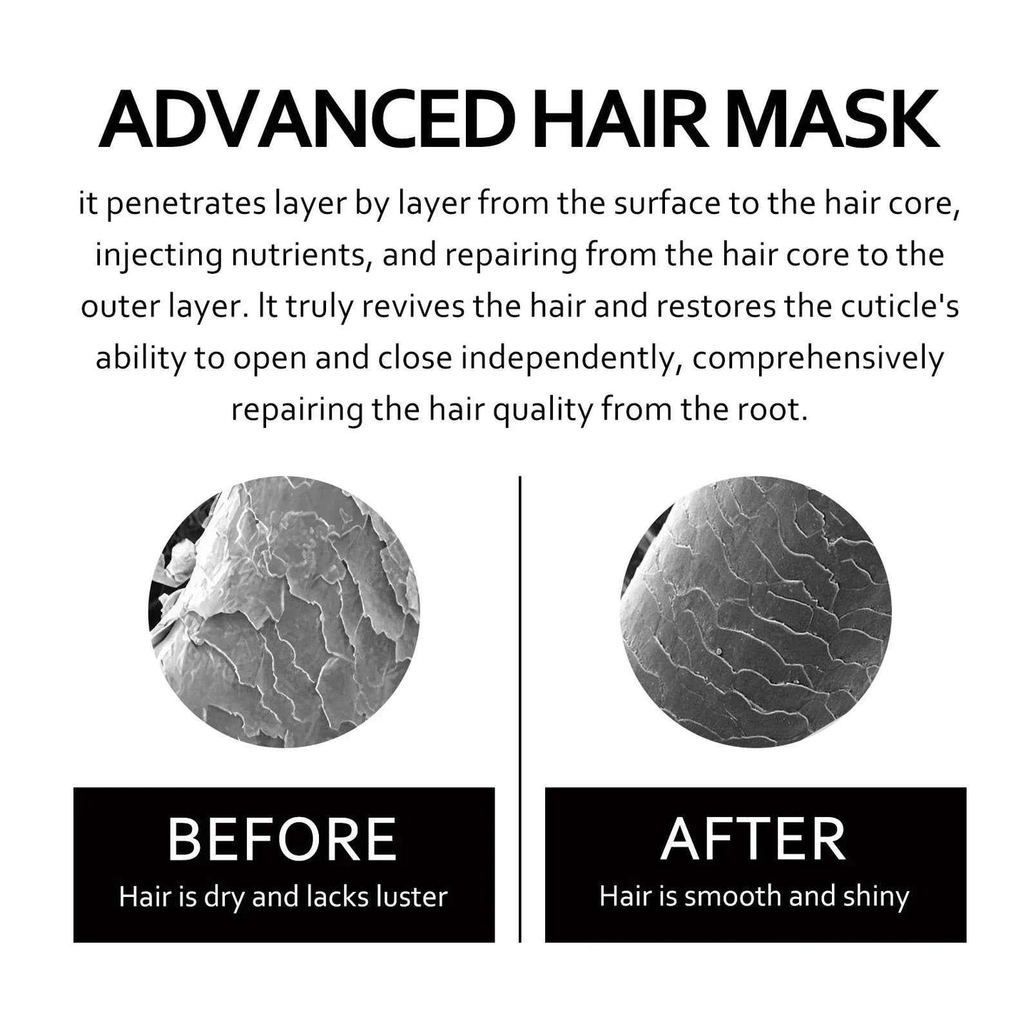 Keratin Hair Care Cream 8 Seconds Hair Mask Improves Frizzy Tangled Prevents Breakage and Splitting Hair Care Product