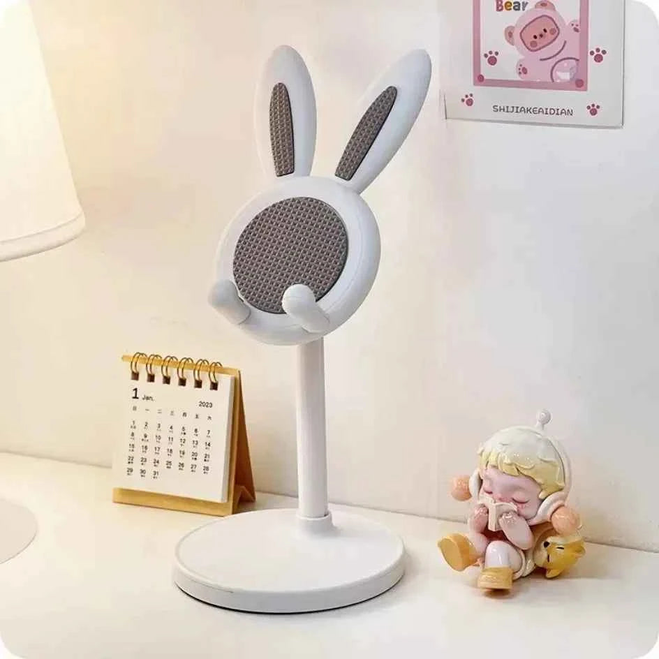 Cute Cartoon Bunny Mobile Phone Stand Desktop Adjustable Holder Can Lift and Adjust Cellphone Bracket For iPhone Samsung Xiaomi
