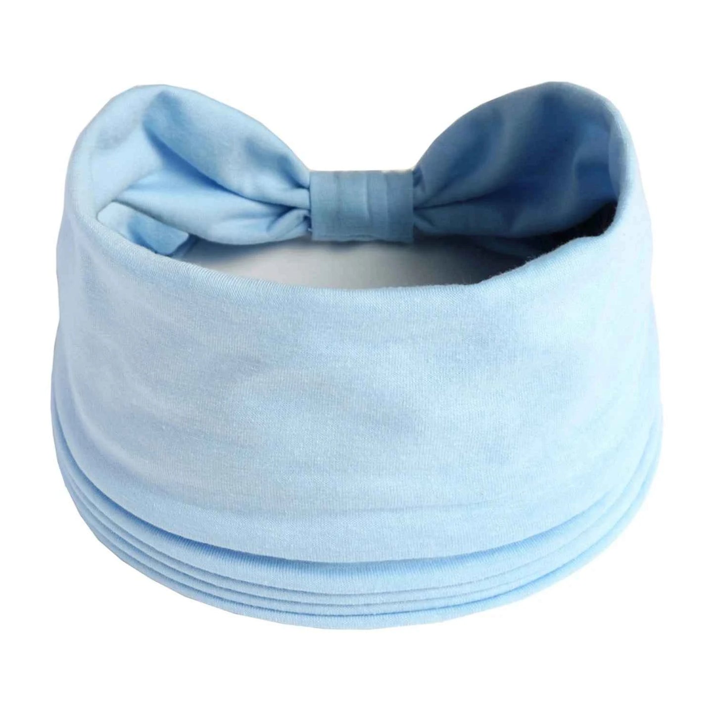 Women’s Solid Color Turban Headwrap – Soft Cotton Knot Headband Elastic Wide Hair Band for Yoga & Daily Wear