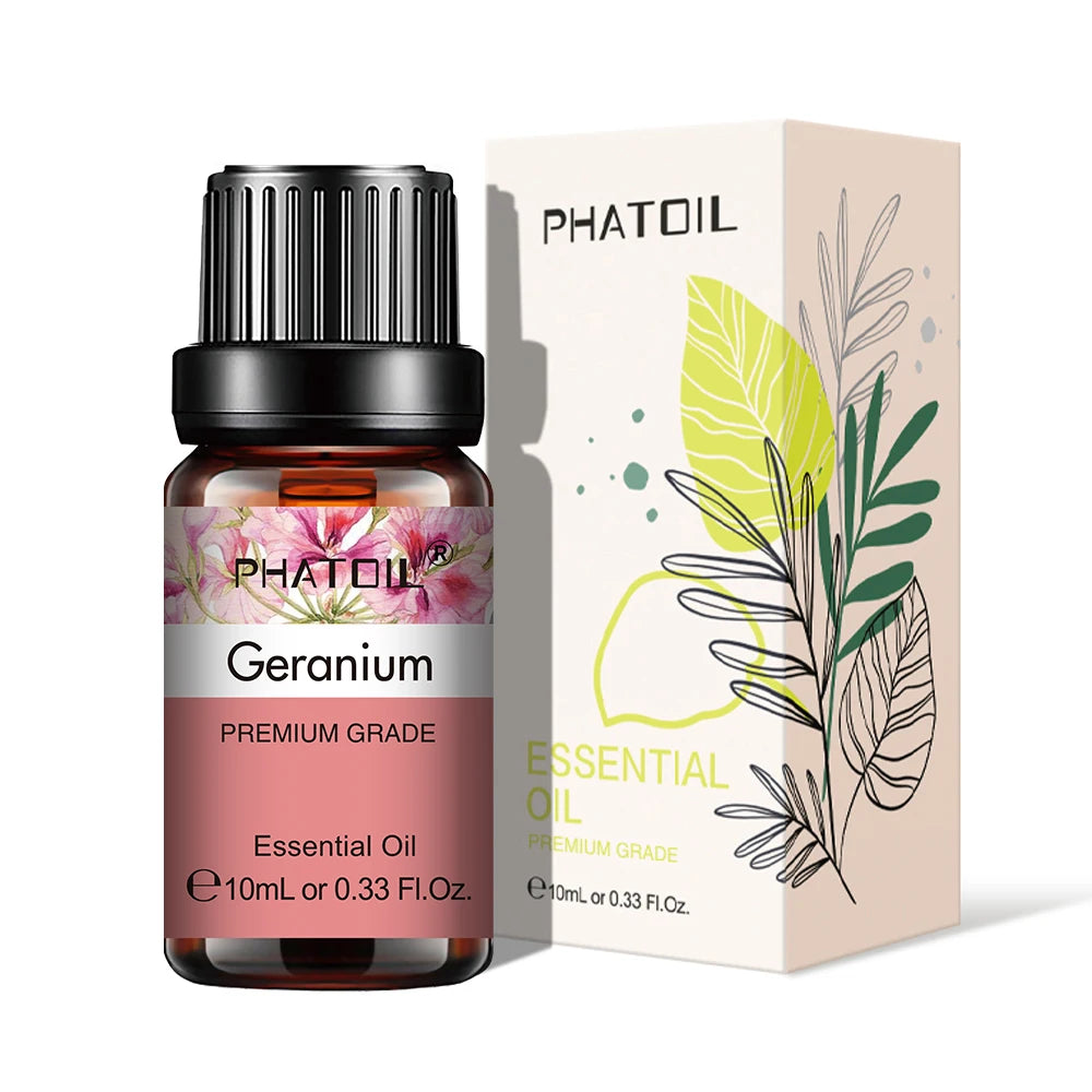 PHATOIL Natural Plant Essential Oil 10ml Eucalyptus Rose Lemon Bergamot Vanilla Peppermint 1PCS Aroma Essential Oil For Diffuser - NamafadStore