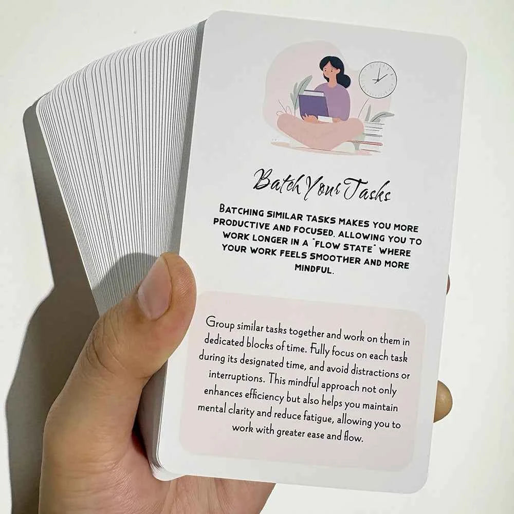 Mindfulness Cards, Mindful Meditation, Gratitude, Kindness, Self Care & Relaxation, Simple Practices for Everyday Life, 12x7cm