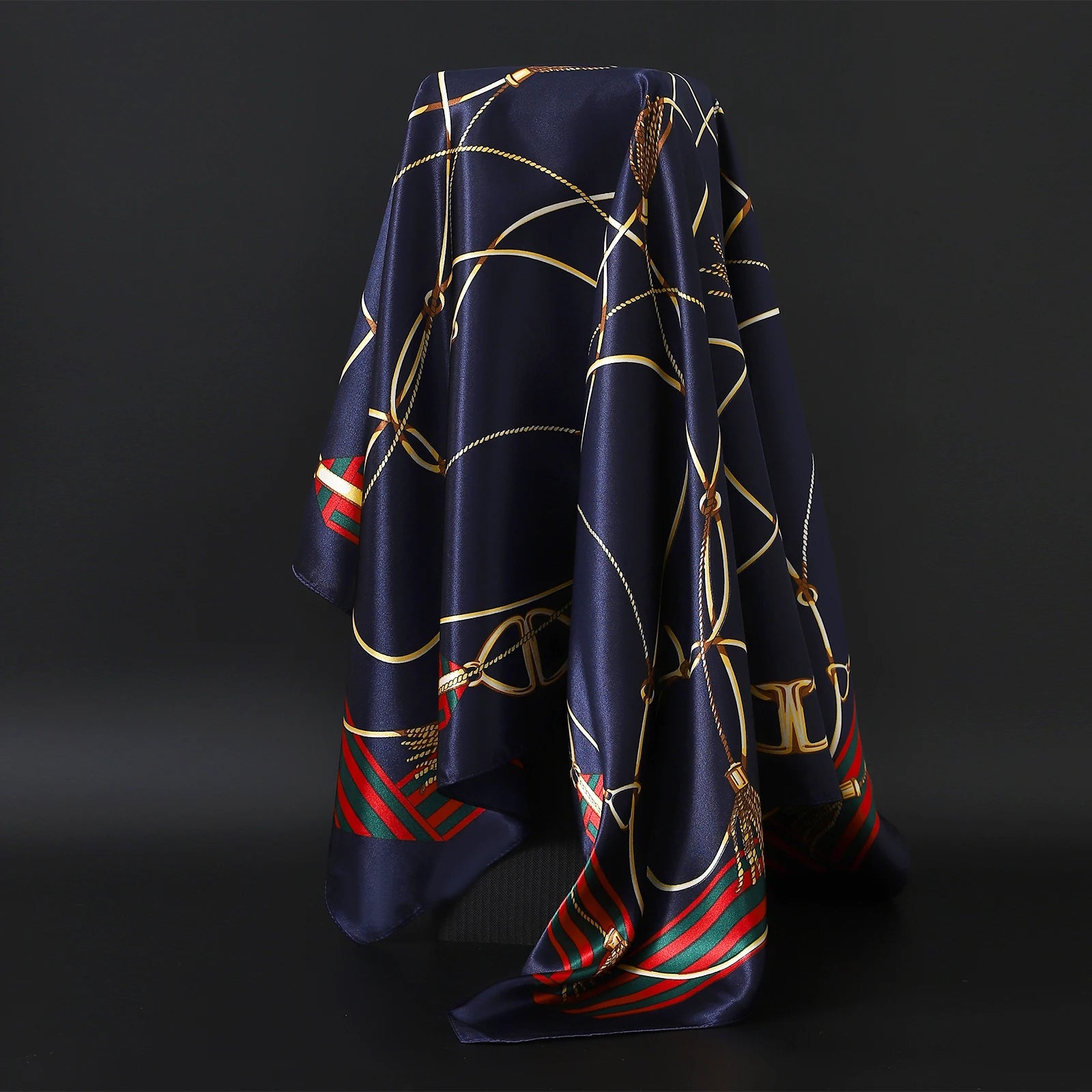 Luxury Brand Silk Scarf Fashion Foulard Satin Shawl Leopard 90*90cm Square Head Scarves Women Bandanna Pareo Headscarf - NamafadStore