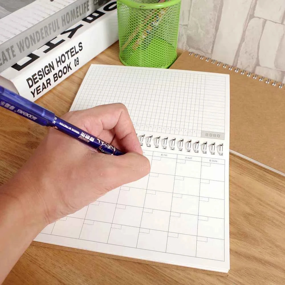 Daily Weekly Monthly Planning Schedule Retro Coil Coil Planner This To Do List Organizer Improve Productivity Manual