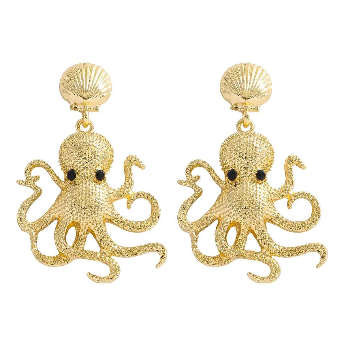 Fashion Enamel Sea Animal Dangle Earrings For Women Cute And Fun Summer Beach Starfish Lobster Crab Jewelry 2025 Ear Accessories