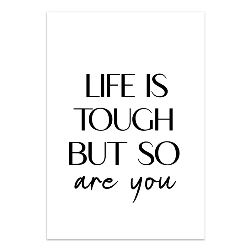 Nordic Inspirational Quotes Posters Modern Cursive Verse Wall Art Canvas Paintings Mural Decor for Living Room Office Decoration