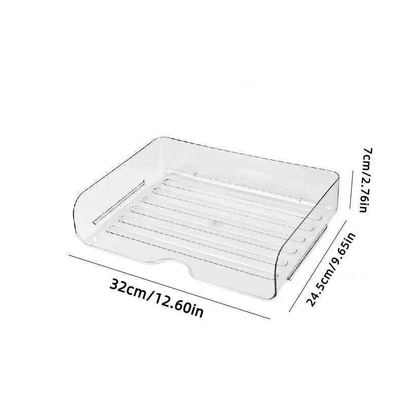 Transparent document storage rack, desktop storage rack, office book table storage box, organizer box